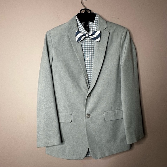 Gray Suit with Bow tie